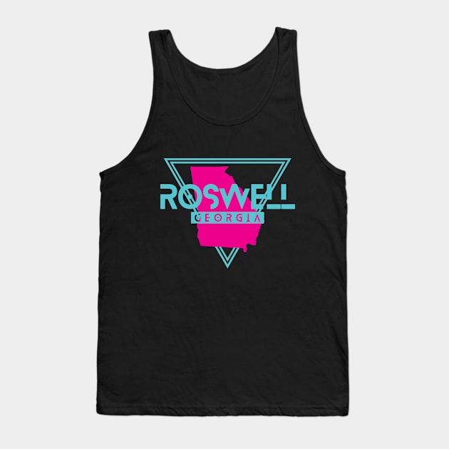 Roswell Georgia Retro Vintage Triangle GA Tank Top by manifest